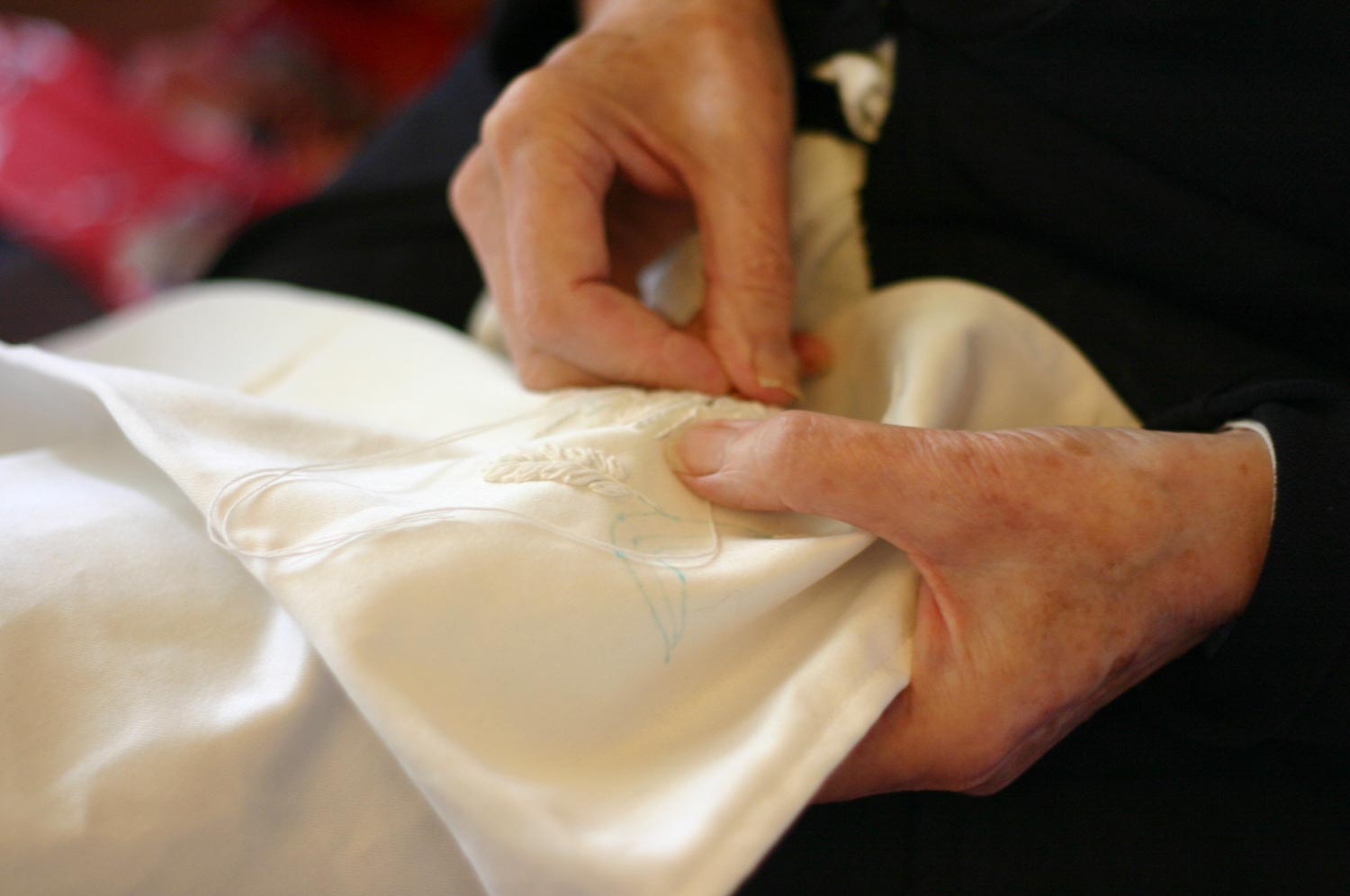 Mountmellick Embroidery being worked