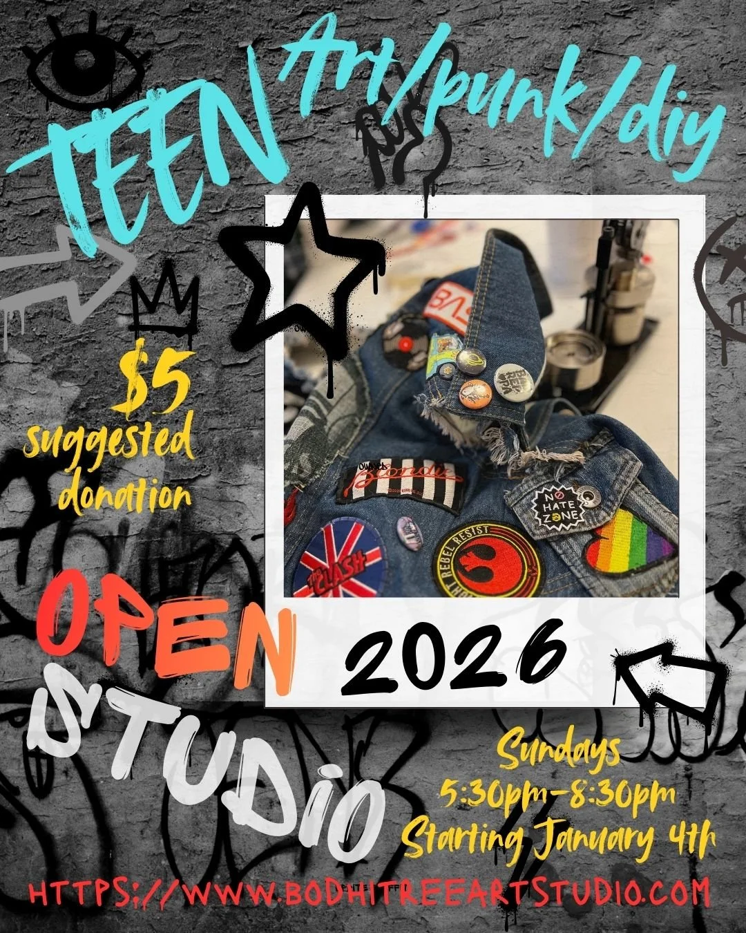 Teen Art/Punk/DIY Open Studio Sundays