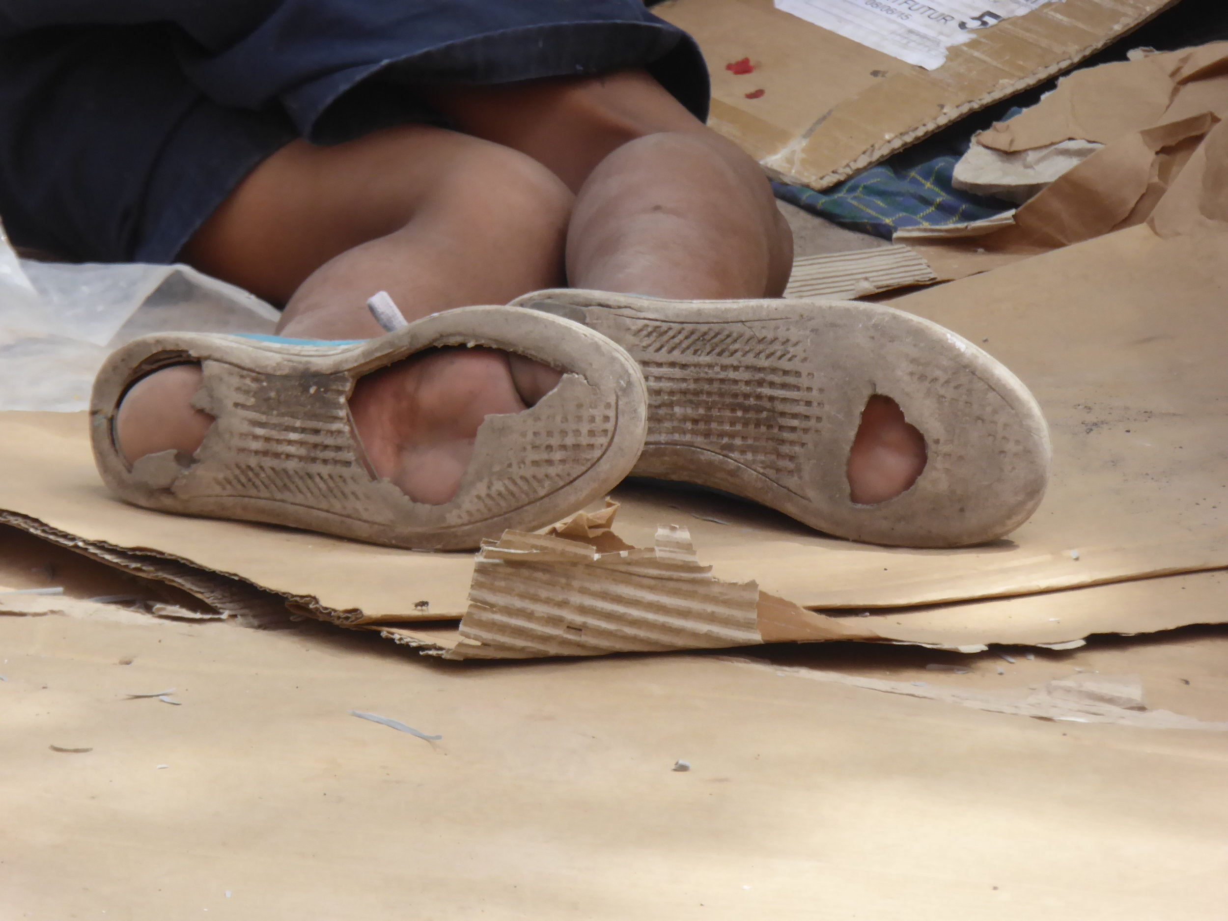  &nbsp;These are the feet and shoes of a homeless boy in Tegucigalpa, Honduras.&nbsp;We are supporting the recruitment of vulnerable boys and girls into Covvenant House (Casa Alianza) before they are forced into gangs or are trafficked. 