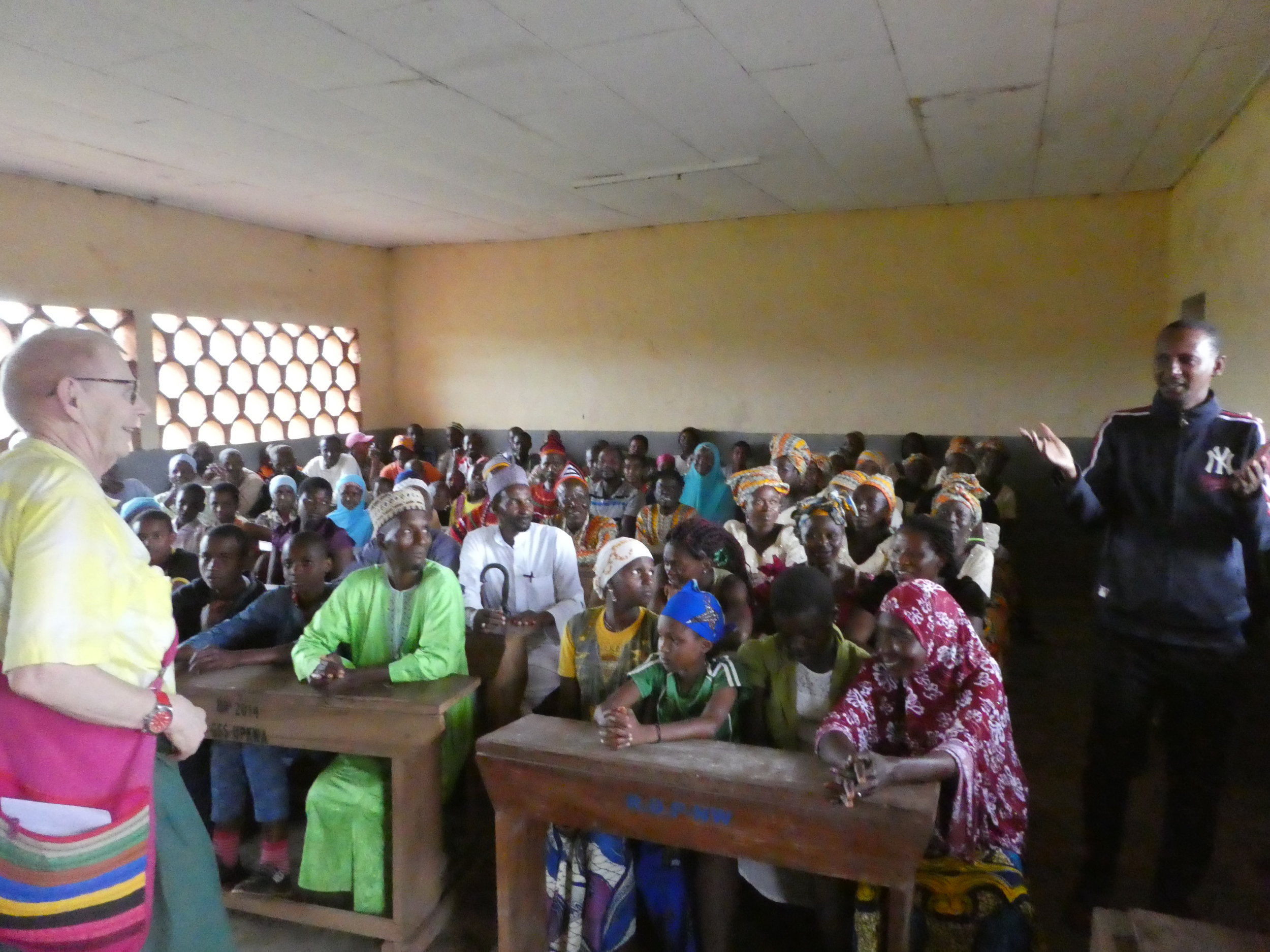 Community meeting in the Cameroon village of Upkwa