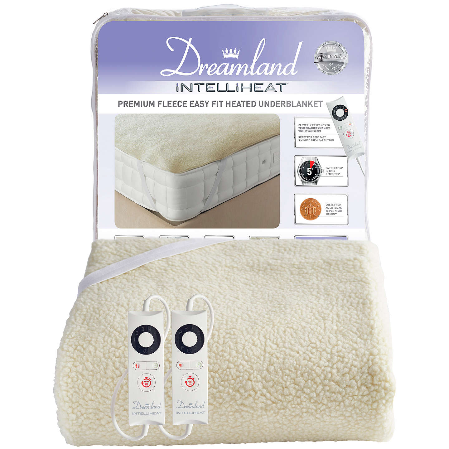 Dreamland Heated Fleece Dual Control Fitted Electric Underblanket.jpeg