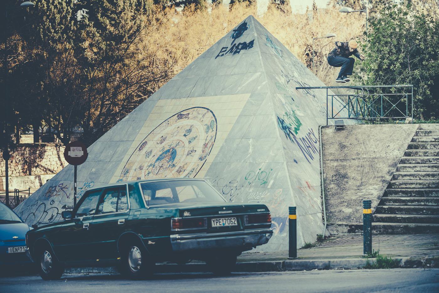 Chris Jones, Hippie Jump in Athens. Photo: Sam Ashley