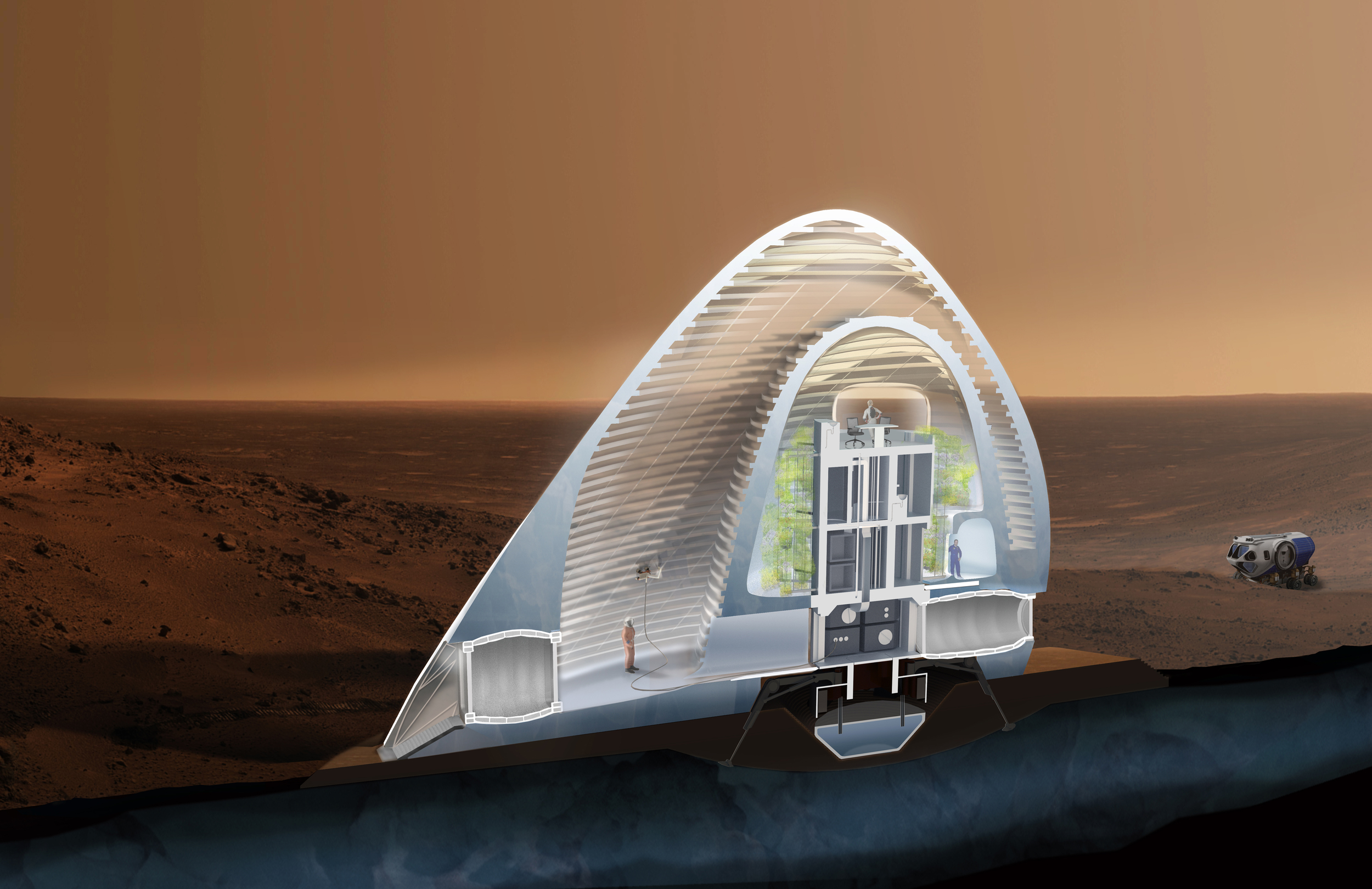 Space architecture. Ice House Марс. Дом будущего. Дом на Марсе. Дом будущего проект.