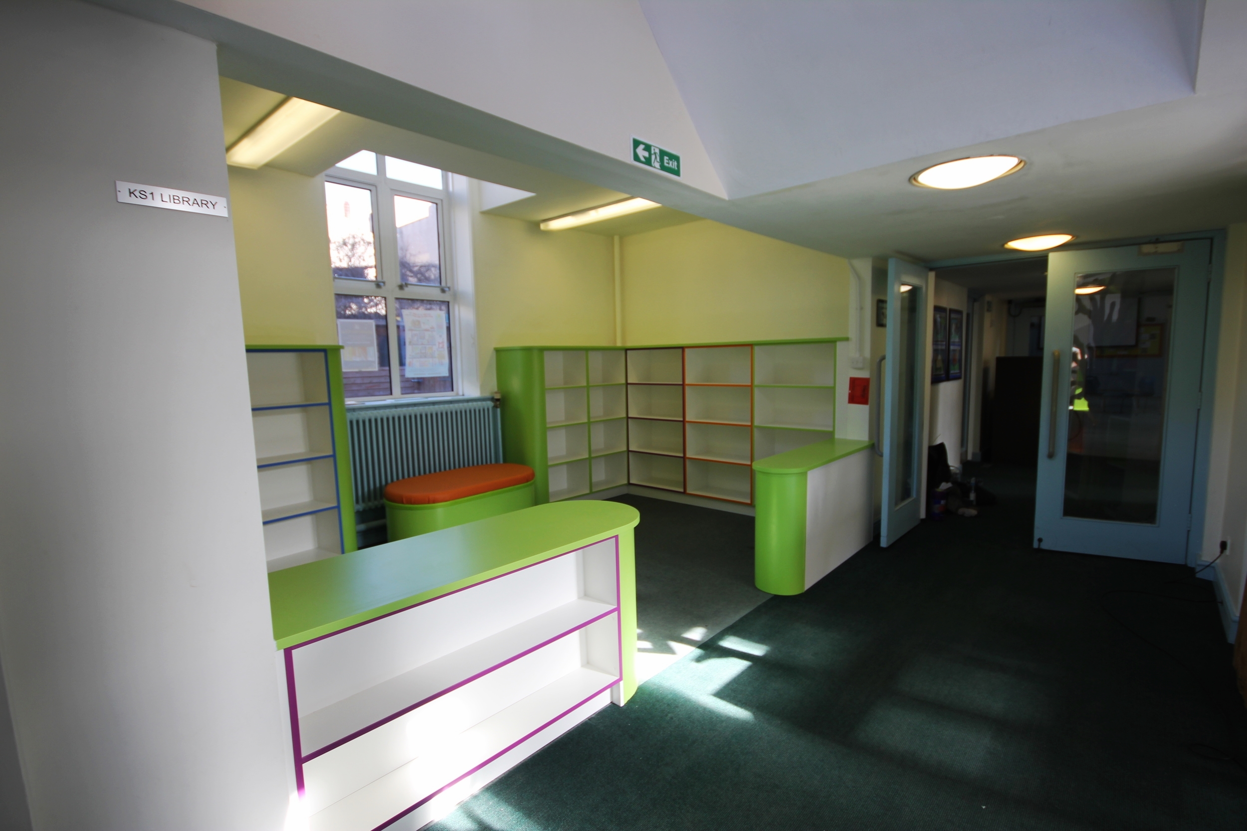 Fitted school library