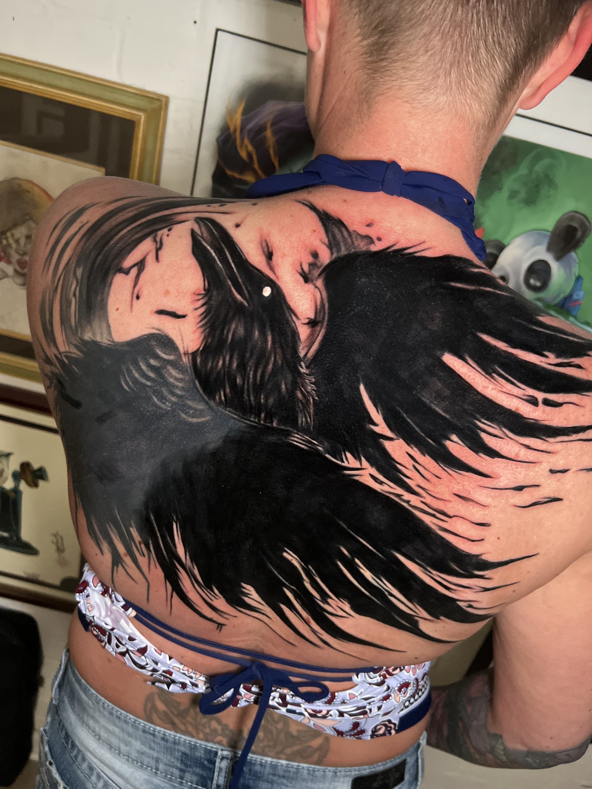 Raven tattoo by Thad Curry