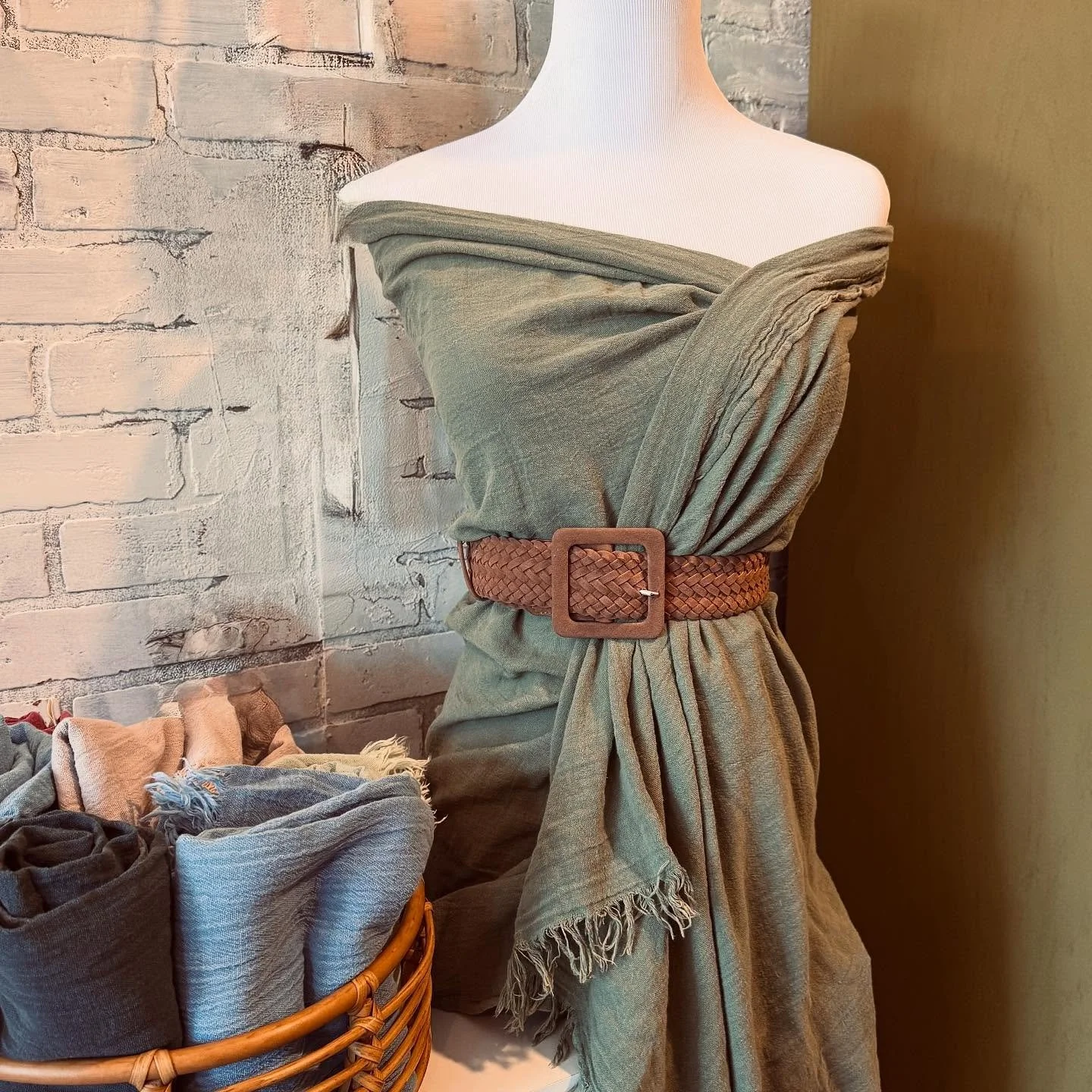 One beautiful scarf&mdash;style it your way, or wrap something you love in it. #giftideas | #preserveandco | #southcarolinaboutique