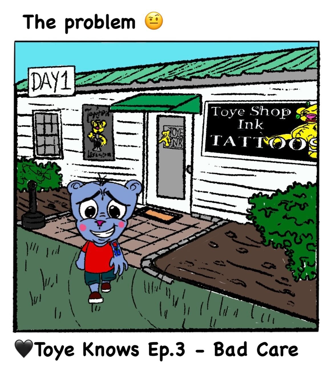 Toye Knows Ep.3 - Bad Care 
Observation on ink, life and everything permanent

In this episode Toye reminds us that good aftercare isn&rsquo;t a suggestion it&rsquo;s &rdquo;law&rdquo;! It&rsquo;s the difference between a beautifully healed tattoo an