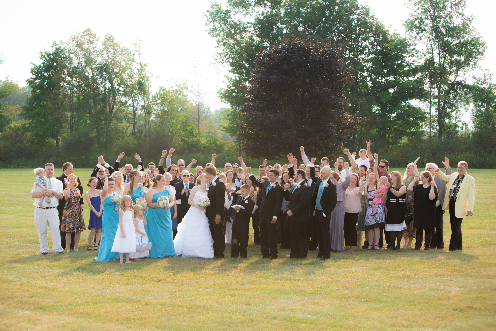 Wedding guests at Celebrations Banquet Facility in Ithaca, NY