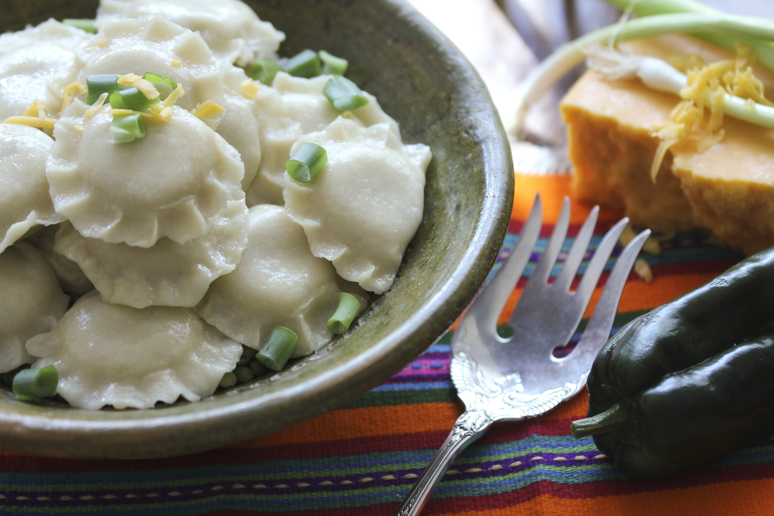 The classic pierogi's sassy cousin! Try with sour cream &amp; chives.