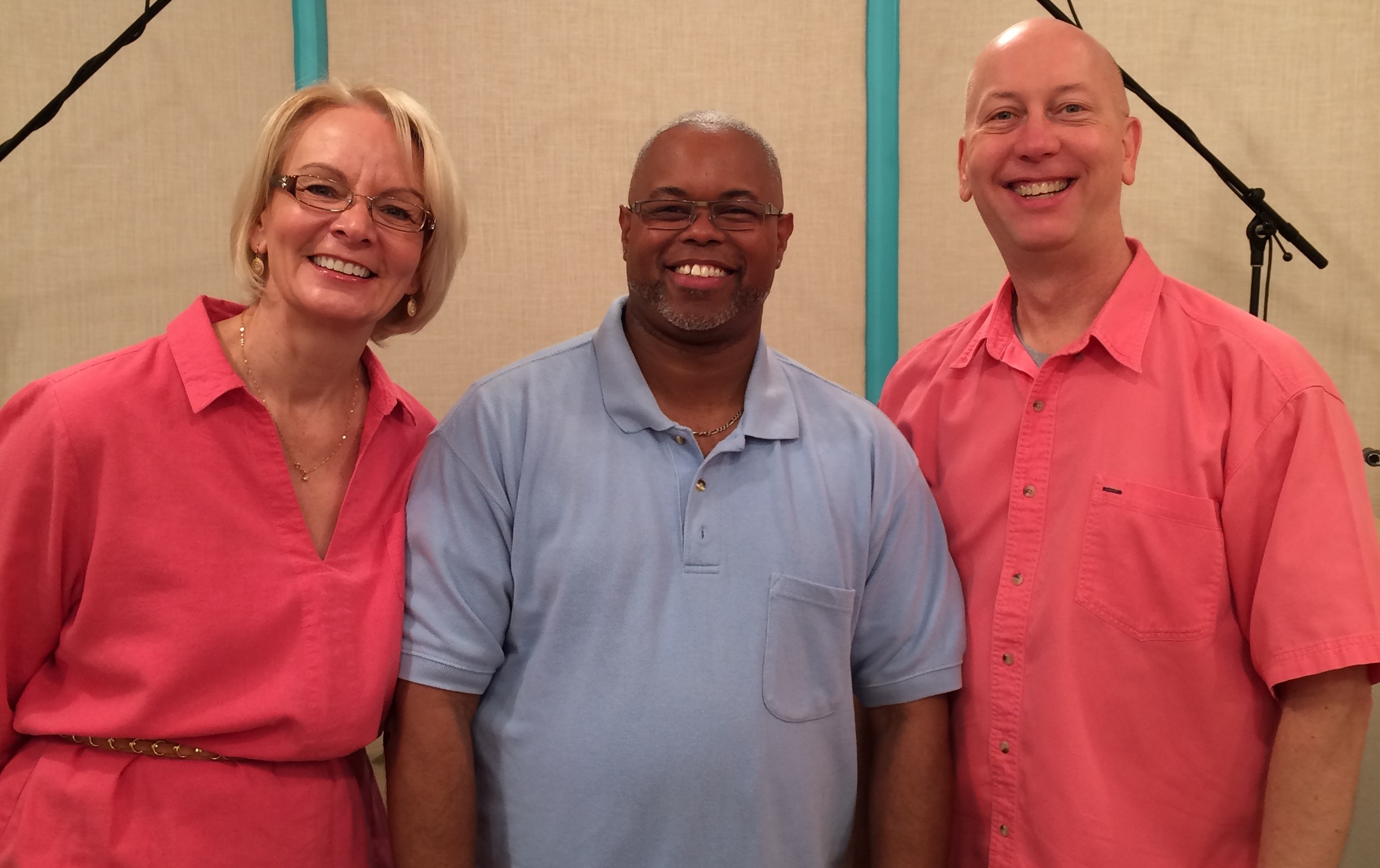 The Steel Express Band: Jan and Mark with one of our favorite drummers Y.L. Douglas. 