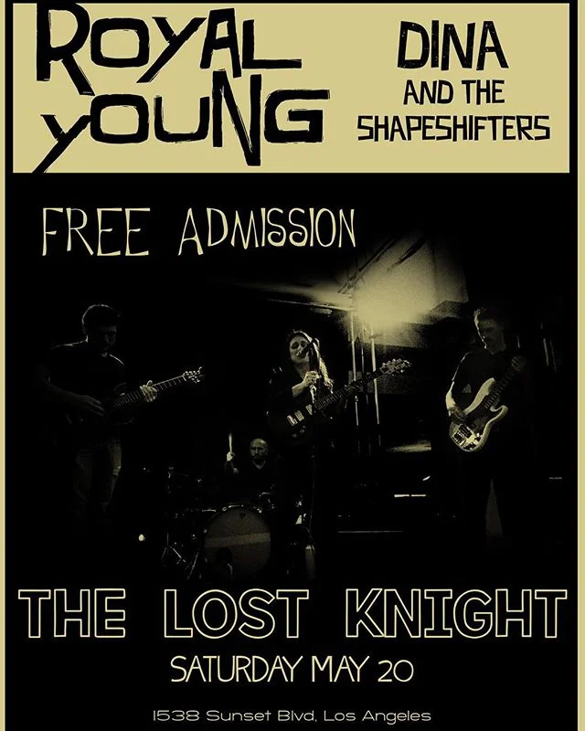 We are playing @thelostknightpub tomorrow night! Music starts around 10pm, and there's no cover. See you there. #royalyoung #newmusic #livemusic #concert #losangeles #echopark