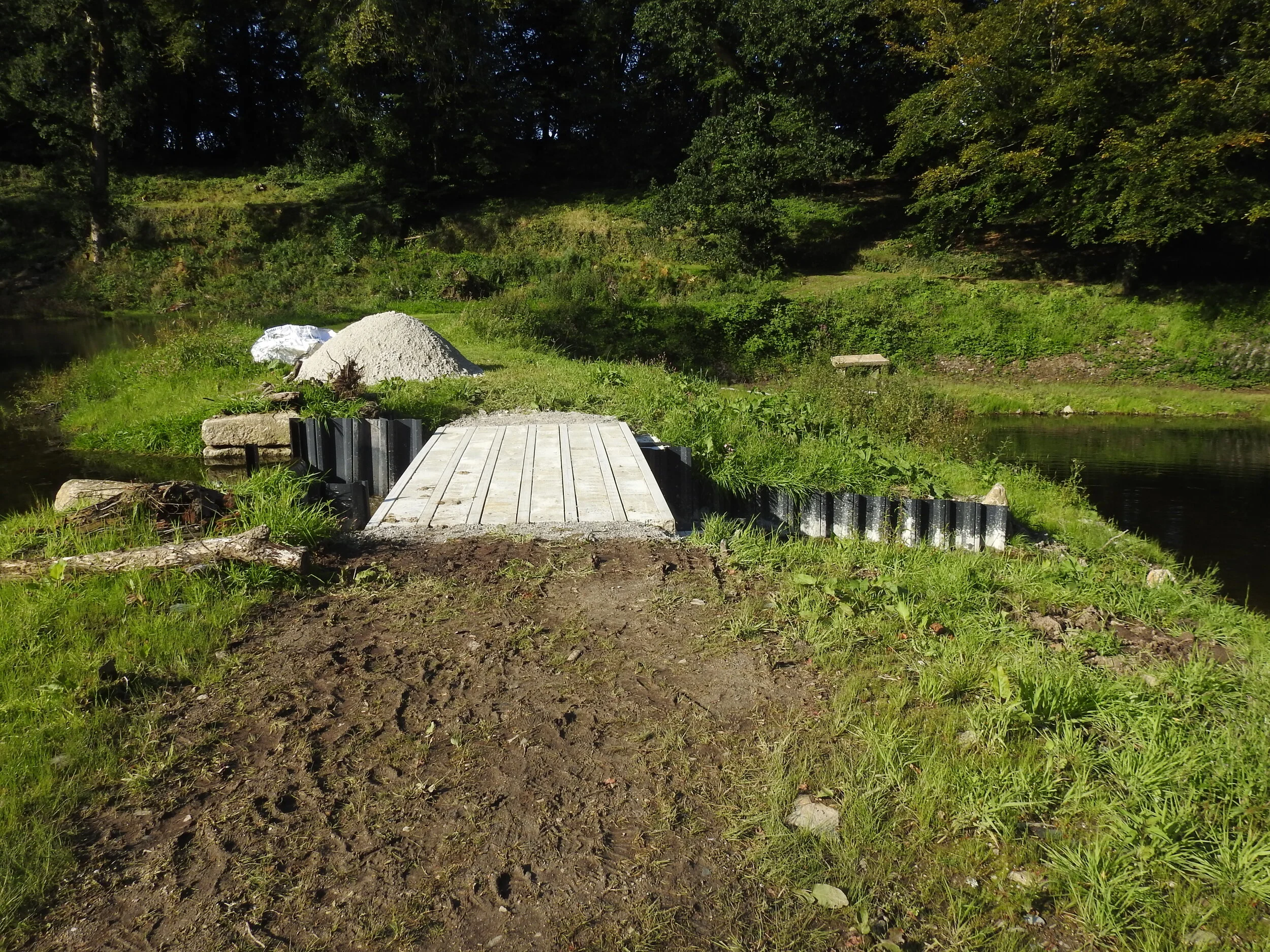 Base of the new upper dam bridge 30 August 2020