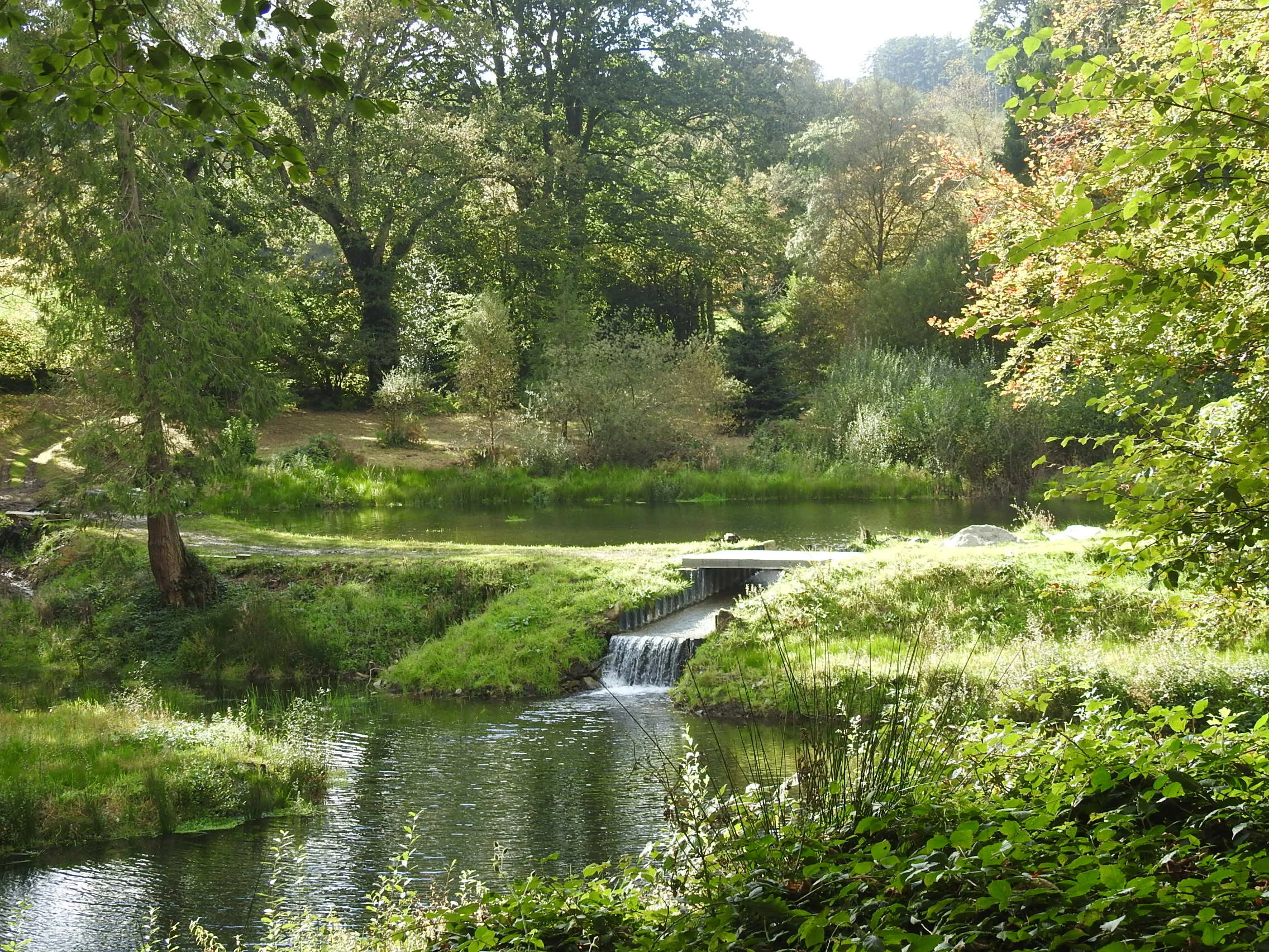 Upper dam, and upper pond beyond 11 October 2020