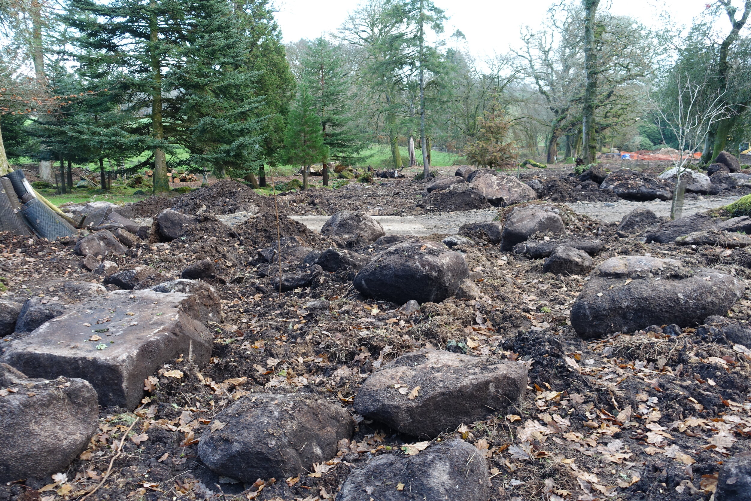 The pipeline route where it crosses the track November 2013&nbsp;