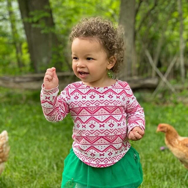 She&rsquo;s going to teach these chickens a thing or two. #stayhome #knowyourfood