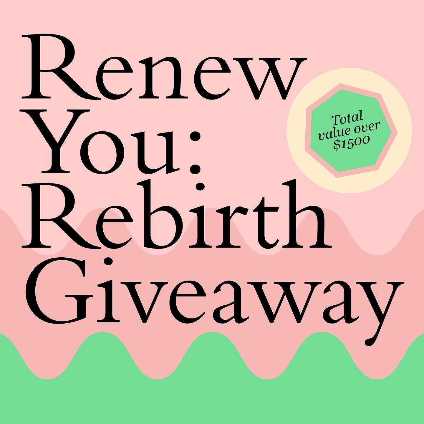 Welcome to our Renew You: Rebirth Giveaway with prizes totaling over $1500. We're keeping it simple - it only takes an email to enter. One lucky winner will be selected at random and will receive an incredible prize pack from the below c@nna favorite
