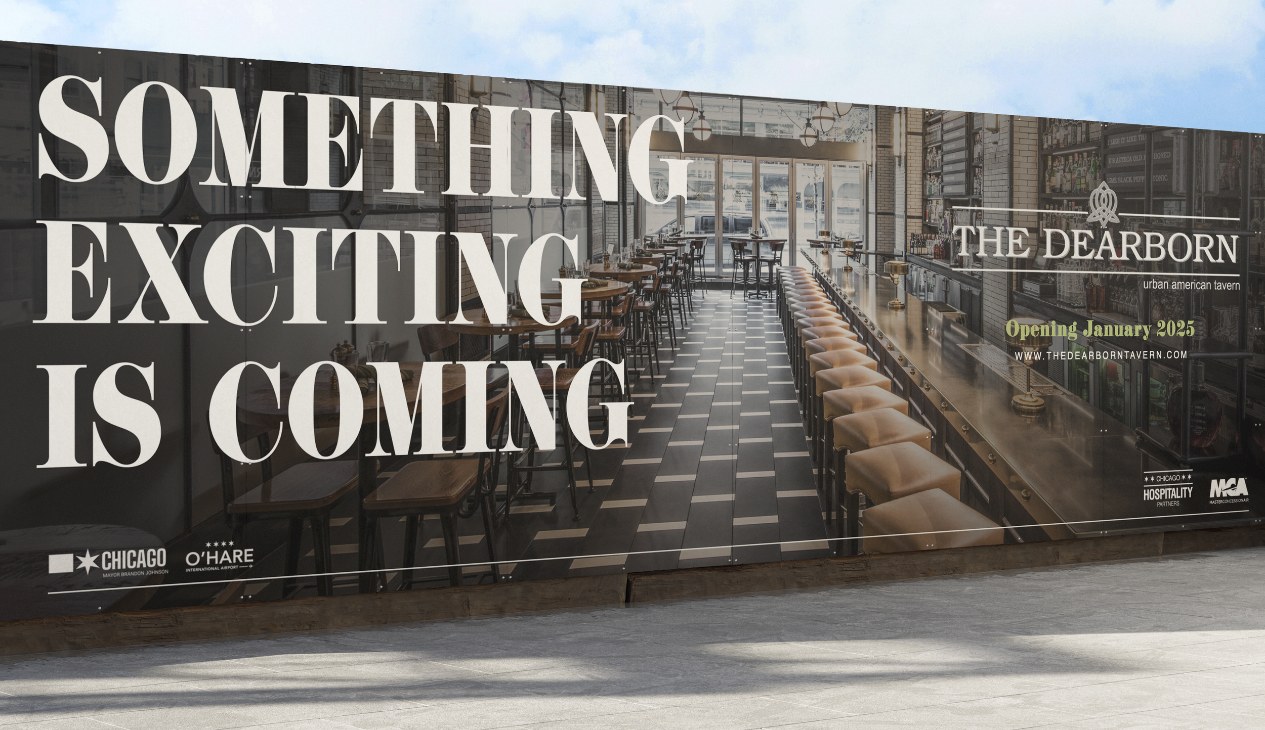 The Dearborn Construction banner pitched for Chicago O'Hare ⇧