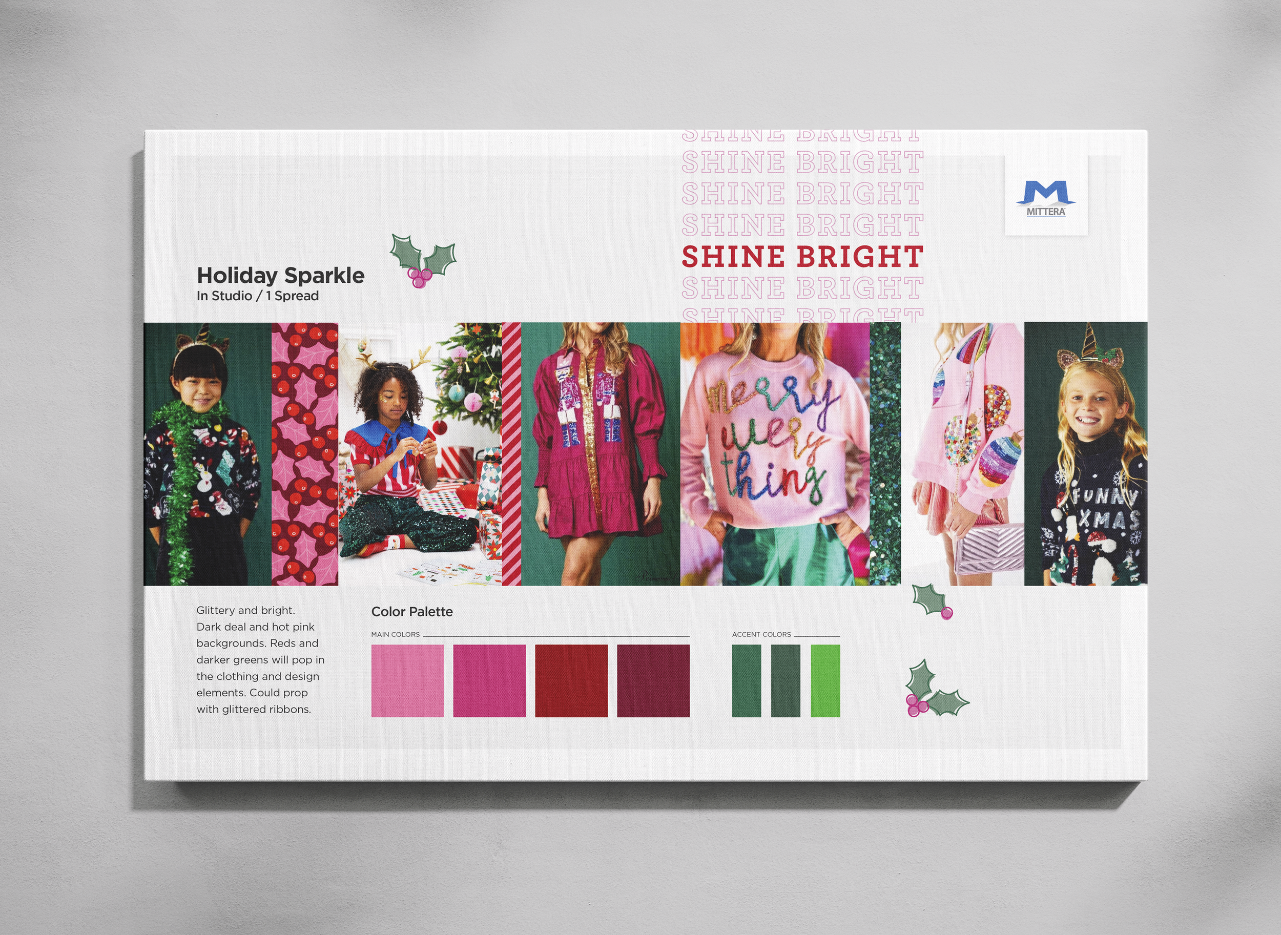 Look and feel for the Holiday Sparkle collection - Fall / Holiday '25 Creative Deck  ⇧