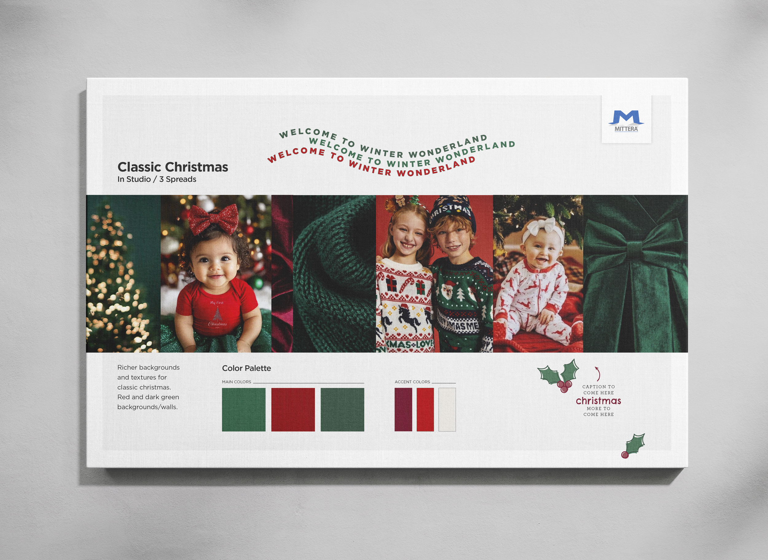 Look and feel for the Classic Christmas collection - Fall / Holiday '25 Creative Deck  ⇧