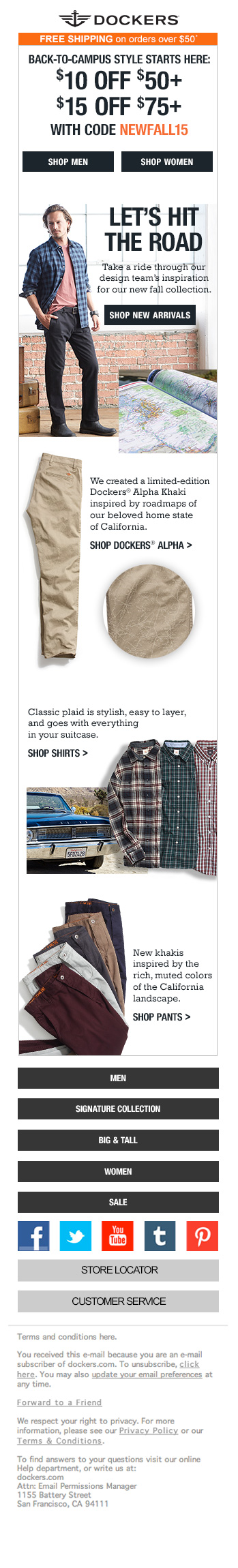 Mobile Layout - Dockers.com