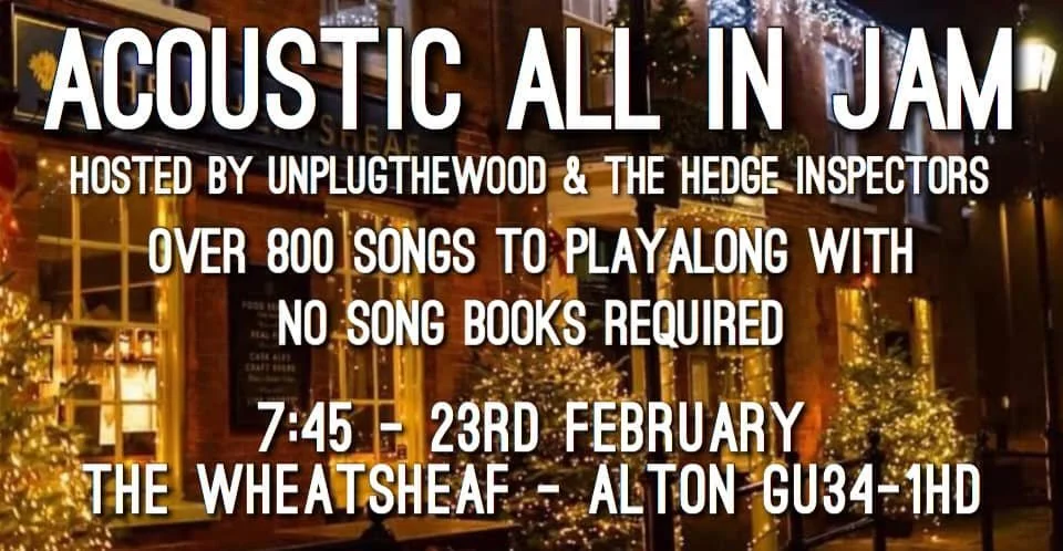 UNPLUGTHEWOOD Acoustic Jam Wheatsheaf Alton 