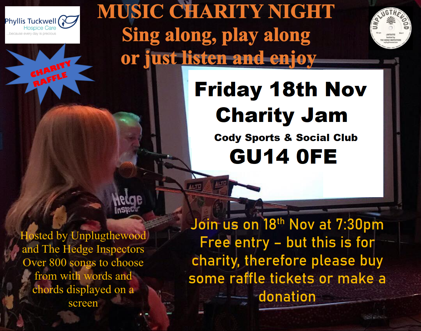 Charity Jam UNPLUGTHEWOOD Cody Sports &amp; Social Club