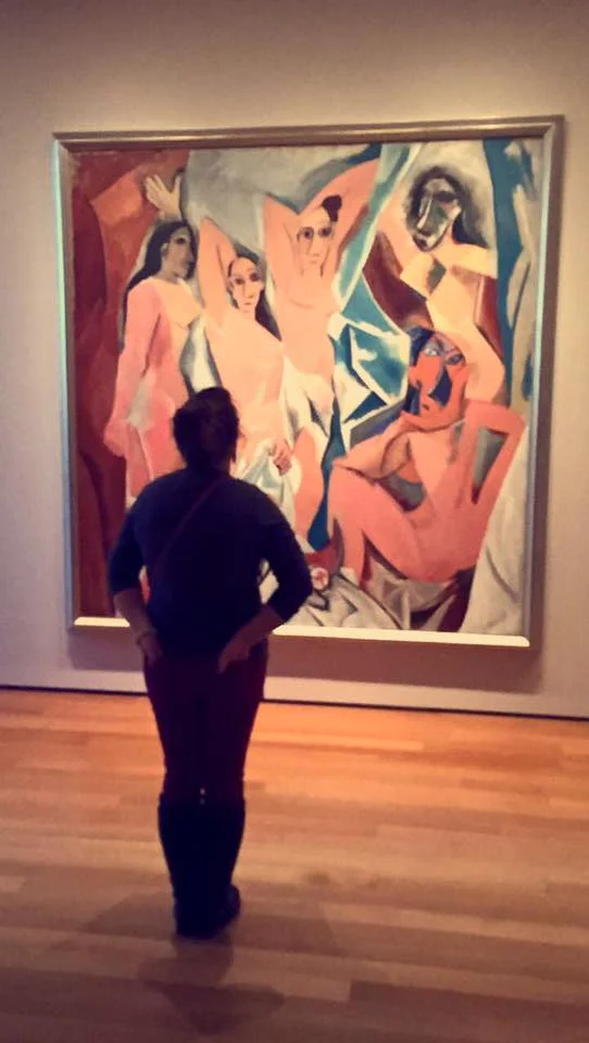 Myself in front of Les Demoiselles d'Avignon (The Young Ladies of Avignon, and originally titled The Brothel of Avignon)