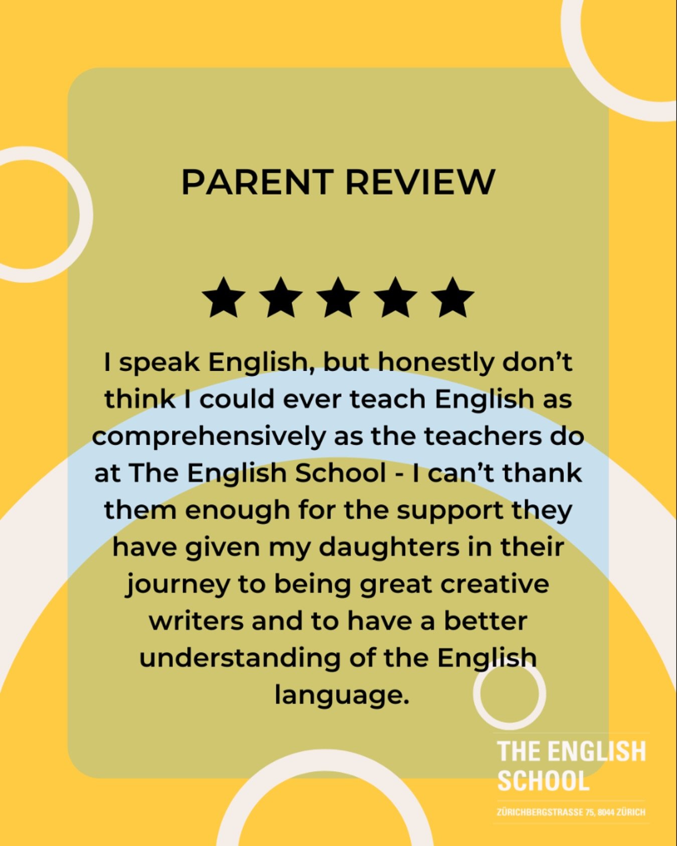 &ldquo;Speaking English is one thing&mdash;teaching it is another!&rdquo;
This is exactly what one of our wonderful Z&uuml;richberg parents shared after enrolling her daughter in our English classes. As fluent speakers themselves, they knew the langu