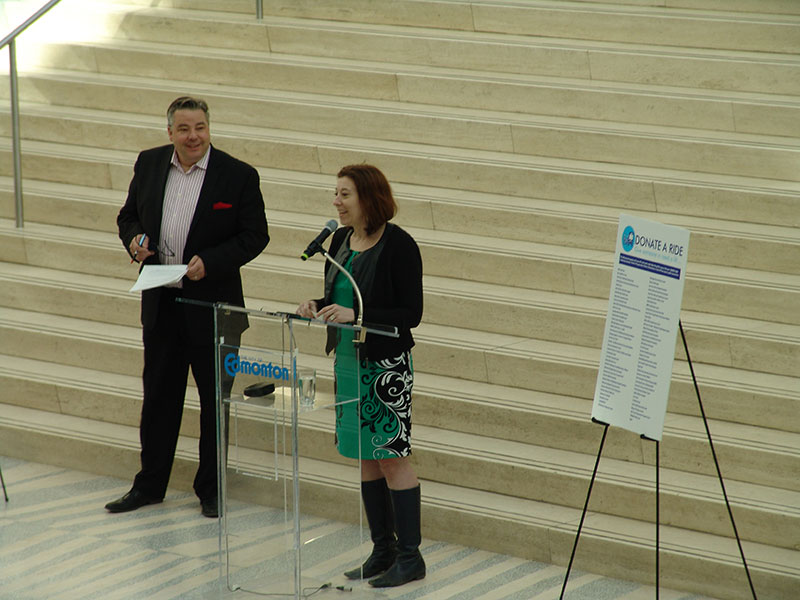 Catherine Broomfield of iHuman Youth Society speaks about how DONATE A RIDE helps her organization make a difference in the lives of Edmonton's youths-at-risk.