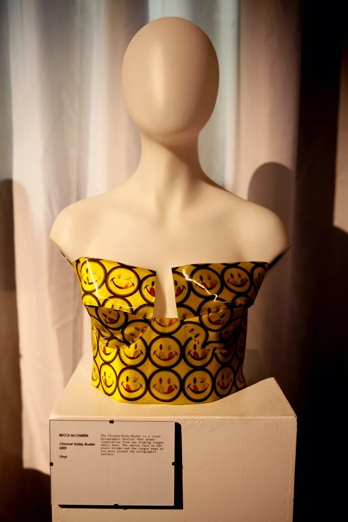 AK x CHROMAT 3D LENTICULAR BUSTIER EXHIBITED AT THE EMOJI ART AND DESIGN SHOW, NYC, DECEMBER 2013