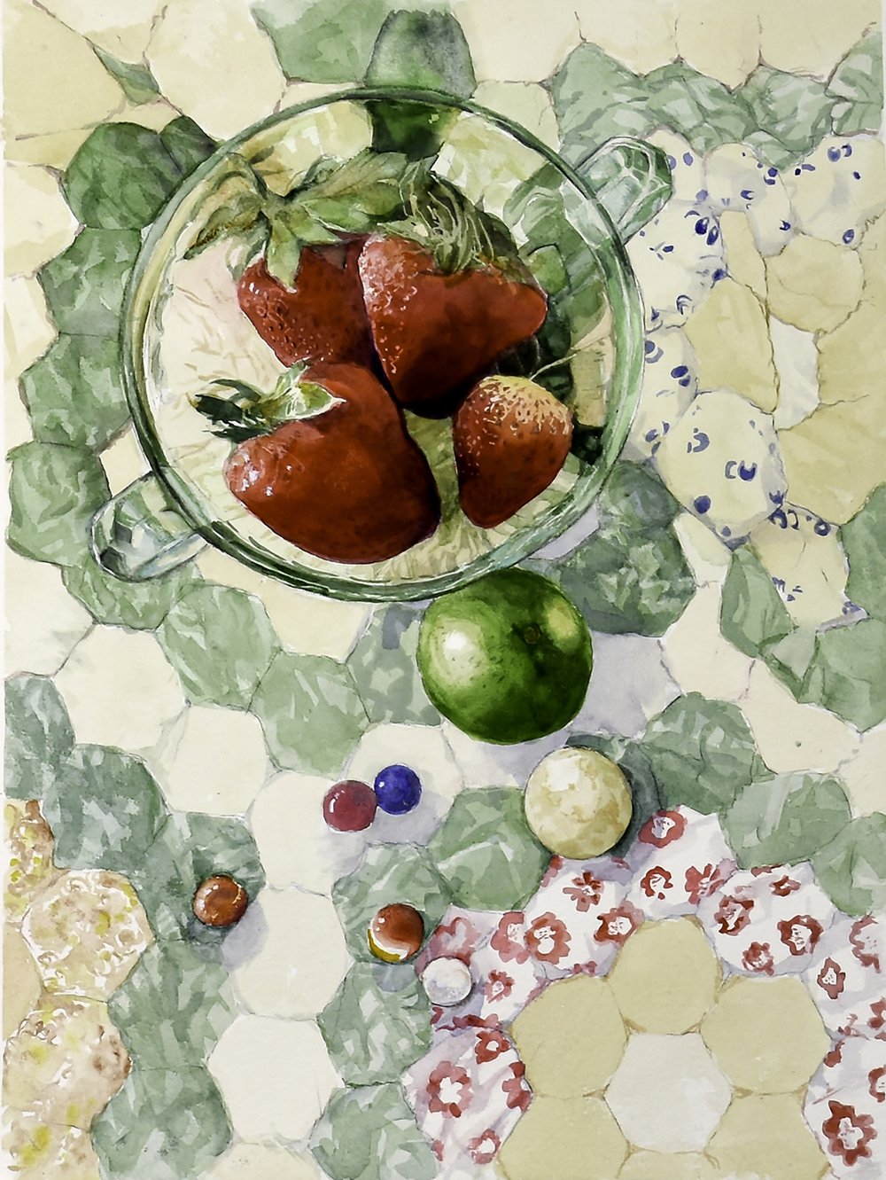 Paint strawberrys in two ways with watercolor paints and crayons, Anna  Krupa