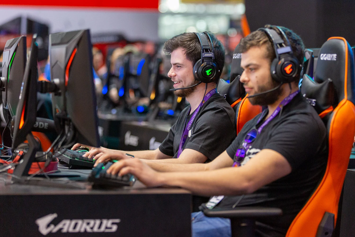 Gamers on PAX East show floor