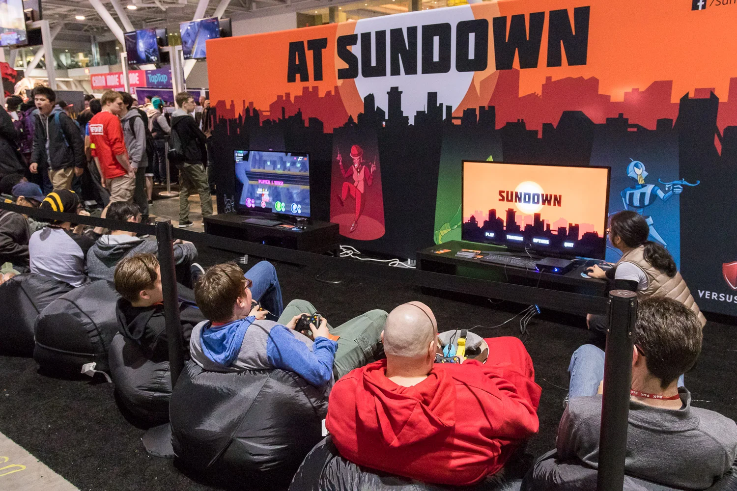 Gamers on PAX East show floor