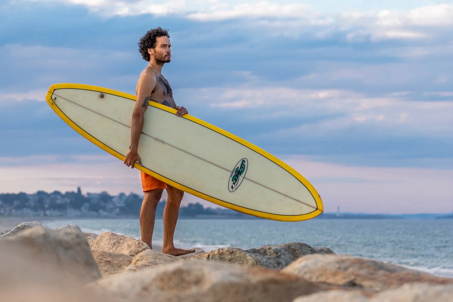 Surfer lookling out on the surf conditions