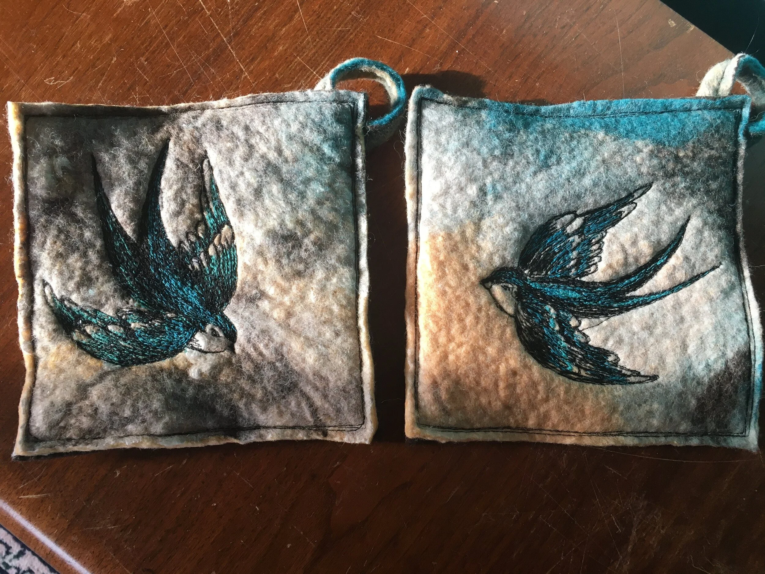 Swallows pot holders