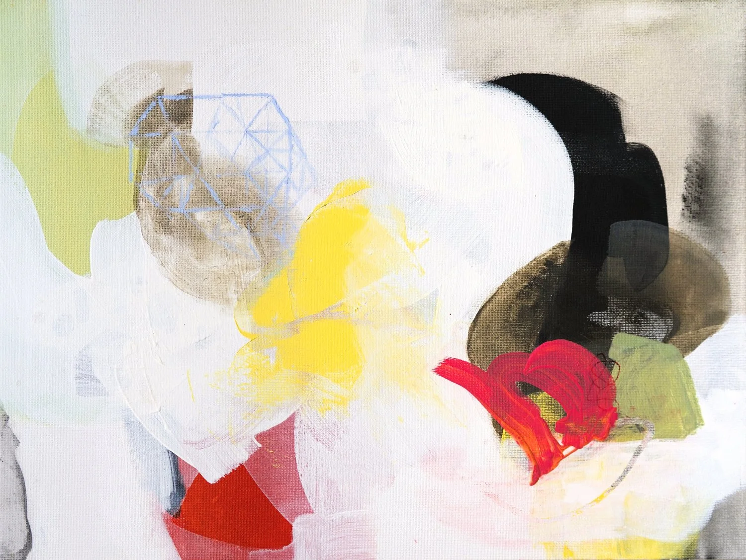 Thinking Optional II. Acrylic on canvas. 12"x 18". 2021