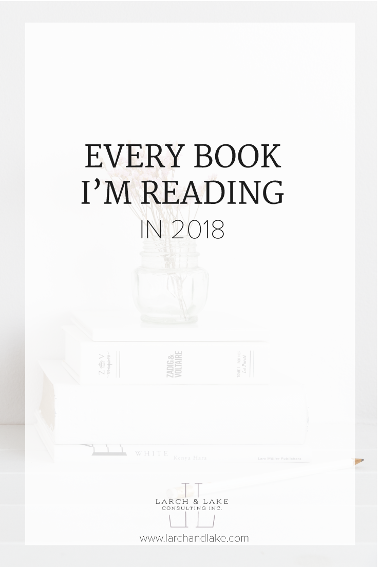 This year I am putting a little more thought and strategy into my reading list. I am going to cover some business topics, but a lot of personal growth books. I am excited! Are you going read along with me? 