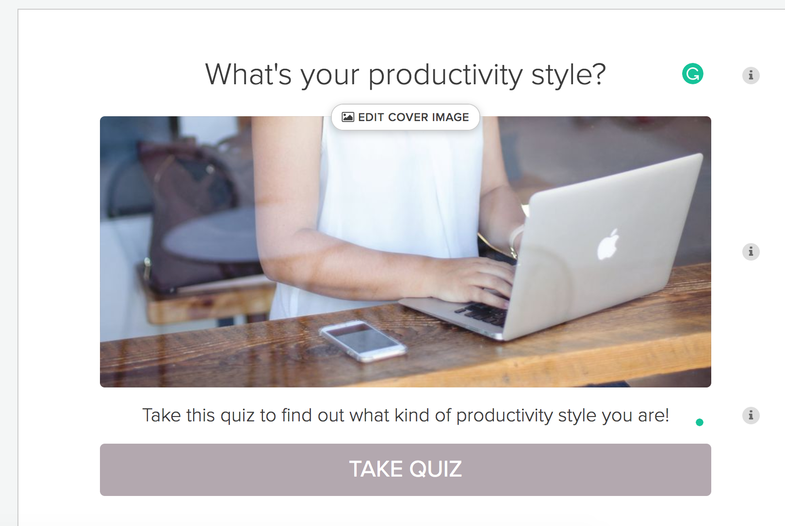 Interact Quiz Opt-In