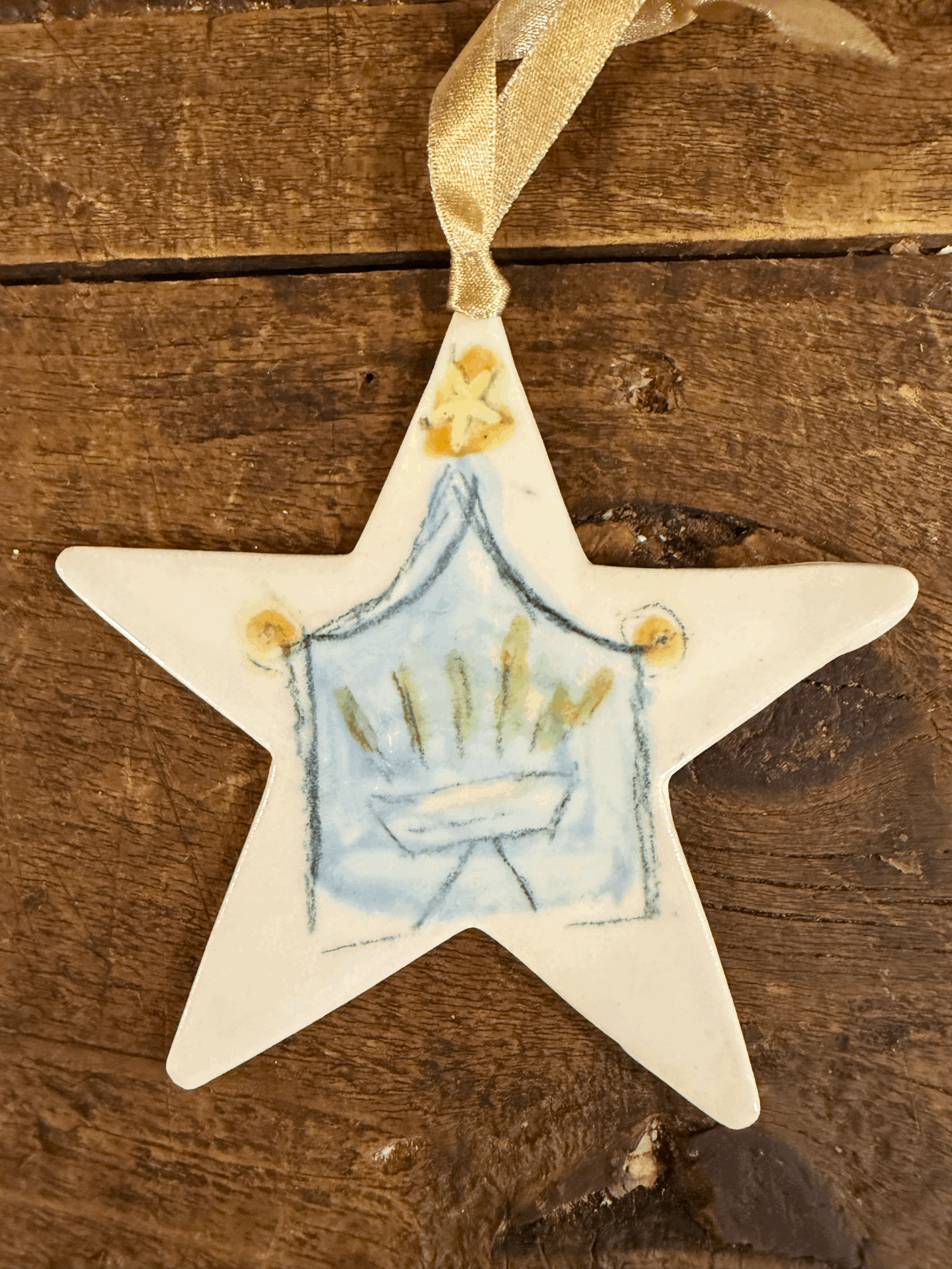 Manger Nativity Star - Large