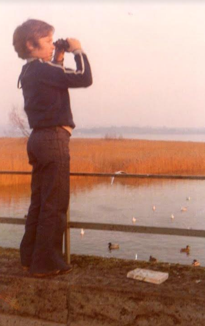Sweet, age 10 in 1975, at Chew Valley Lake in England.
