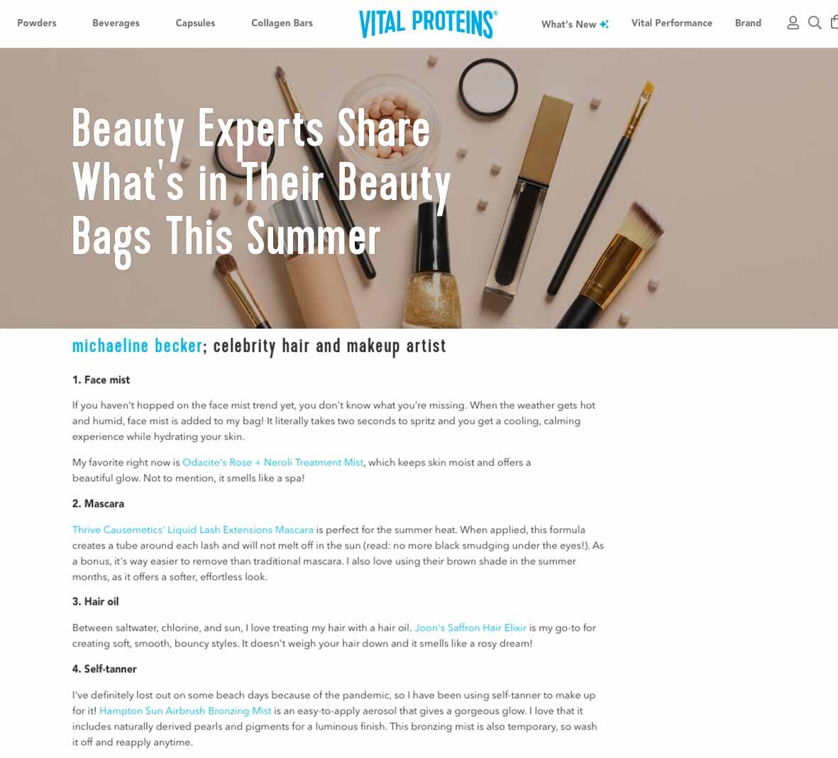 Vital Proteins' // Summer Beauty Bags