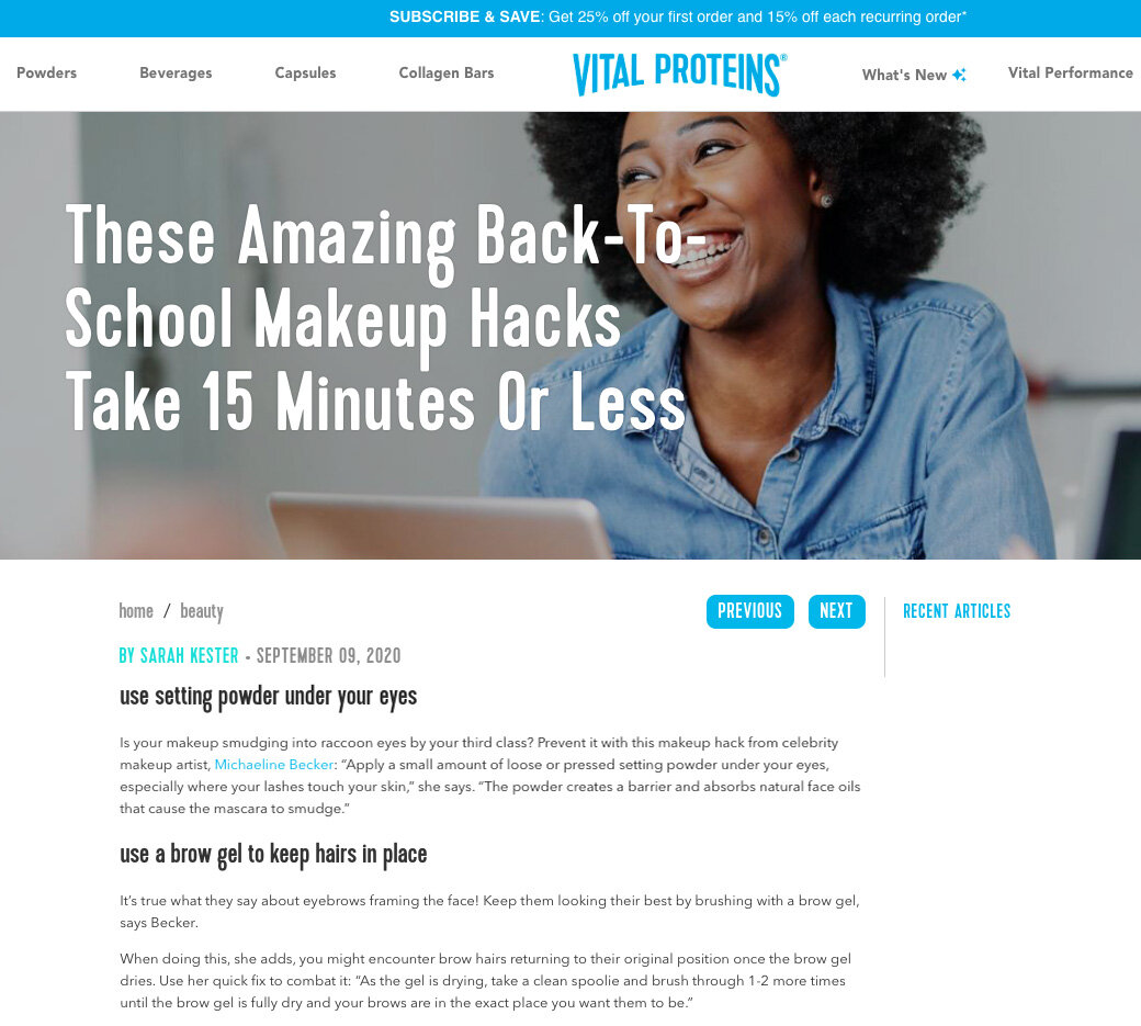 Vital Proteins' // Makeup Hacks