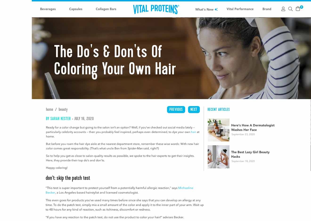 Vital Proteins' // At Home Haircolor