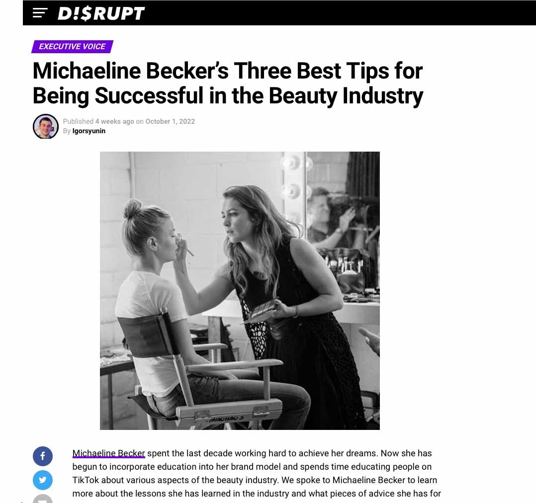 Disrupt Magazine // Beauty Industry Tips