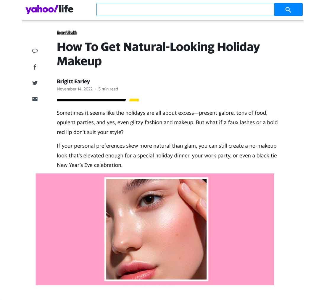 Women's Health // Natural Holiday Makeup