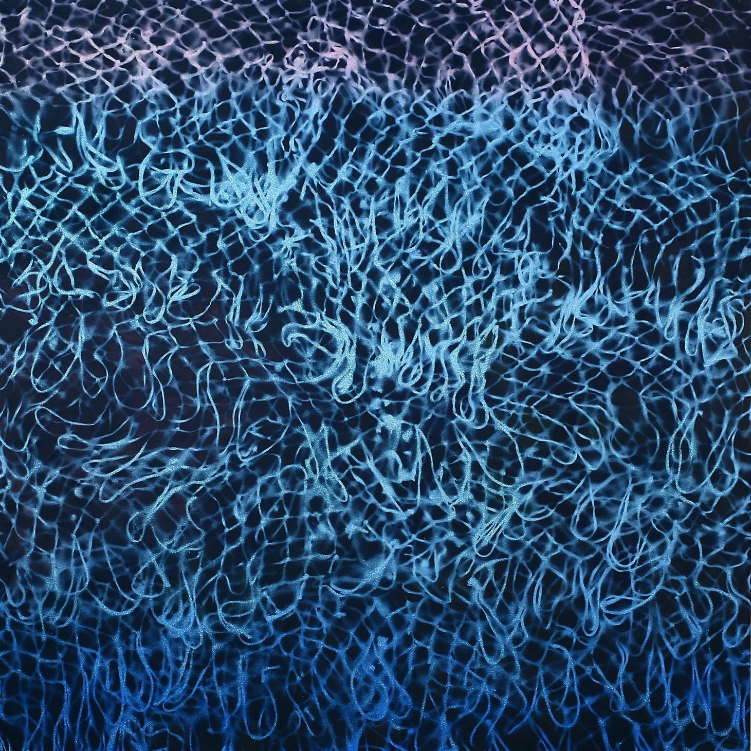 David Huffman Untitled (Net Painting), 2016 Mixed media on canvas 60 x 60 inches Courtesy of the Artist