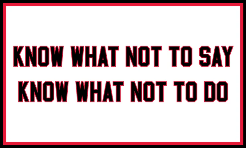 Cheryl Pope KNOW WHAT NOT TO SAY, 2014 from DEUCES series Nylon and tackle twill banner 36 x 60 inches Courtesy of the Artist and Monique Meloche Gallery, Chicago