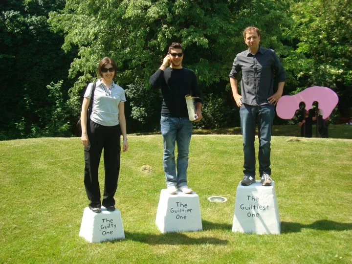 Miranda July Pedestals for Guilty Ones, 2009 Fiberglass composite panel, steel, urethane paint (Guilty) 13 x 16 x 12 inches (Guiltier) 17 x 18 x 12 inches (Guiltiest) 22 x 21 x 22 inches Courtesy of the Artist and Deitch Projects