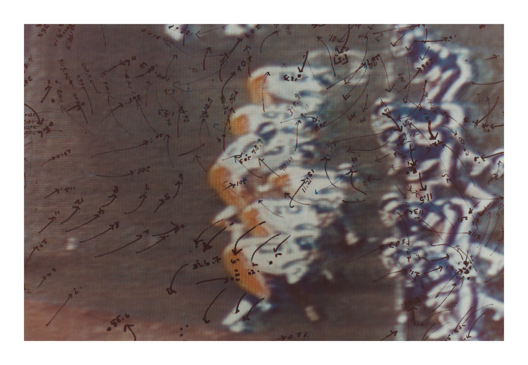 Howardena Pindell Video Drawings: Football, 1976 C-Print 8 x 10 inches Signed and dated Courtesy of the Artist and Garth Greenan Gallery