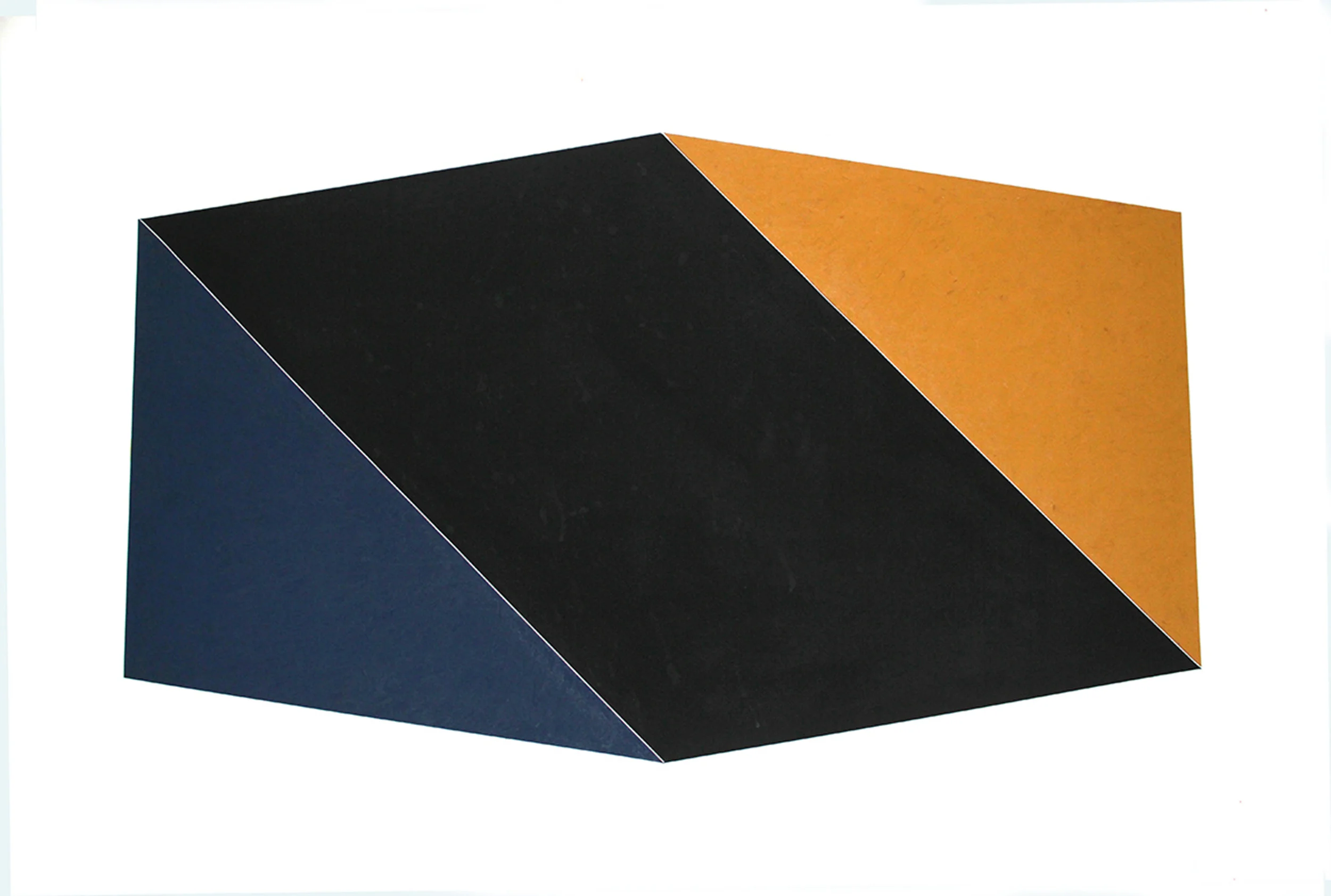 Dickie Landry Blue n Ocar Divided by Black, n.d. Oil and Acrylic on Canvas 52 x 76 inches